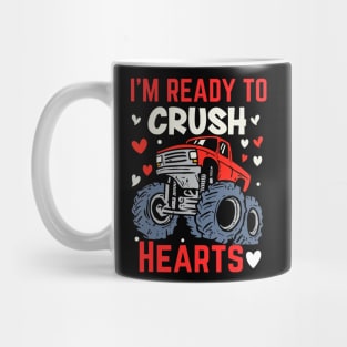 I_m Ready To Crush Hearts Monster Truck Boys Valentines Day Mug